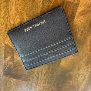 Michael Kors Black Textured Card Holder